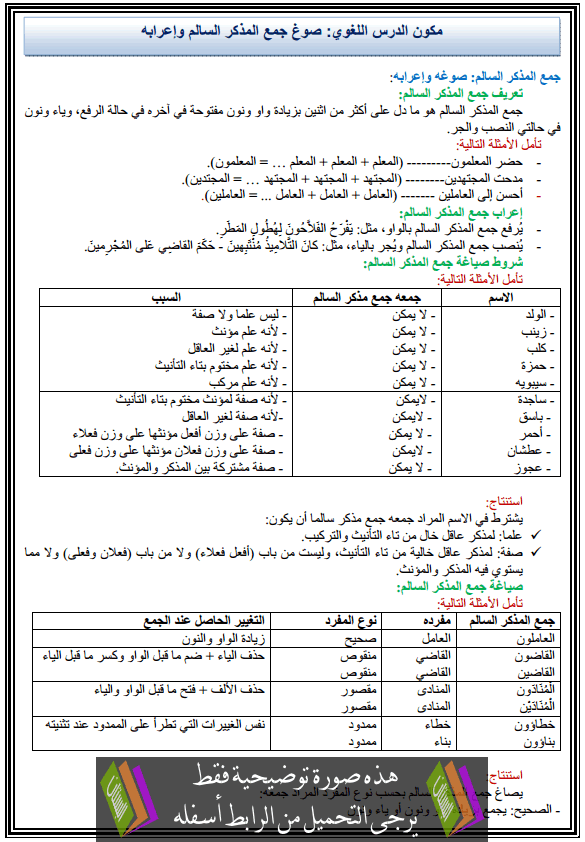 جمع المذكر السالم